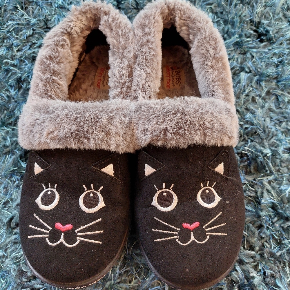 Sketchers Women's Too Cozy Cat Slippers